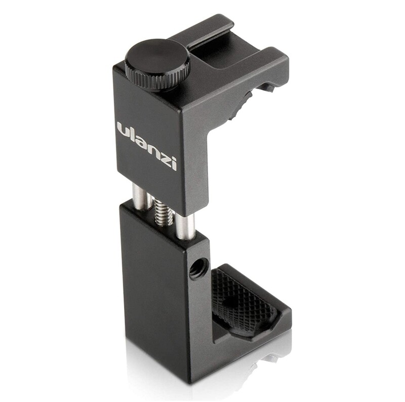 Ulanzi ST-02S Compatible iPhone Tripod Mount, Adapter with Cold Shoe