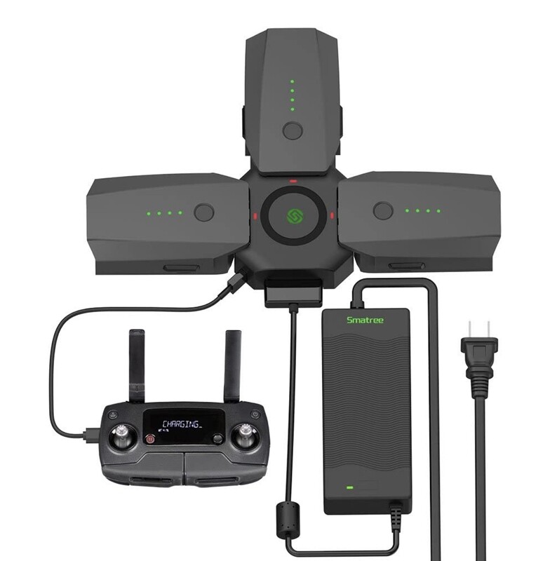 Smatree Battery Charger Compatible for Mavic Pro/Platinum, Mavic Pro Charge Hub with 80W Rapid Battery Power Adapter