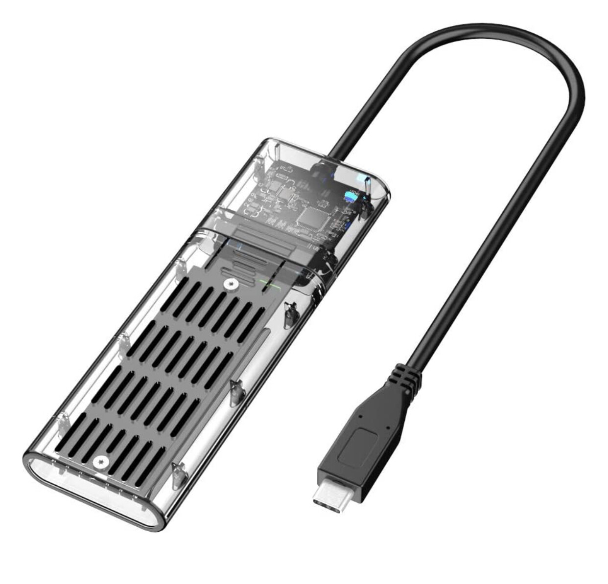 AODUKE Tool-Free M.2 SATA SSD Enclosure Adapter, Type-C to NGFF B&amp;M-Key Solid State Drive External Hard Drive