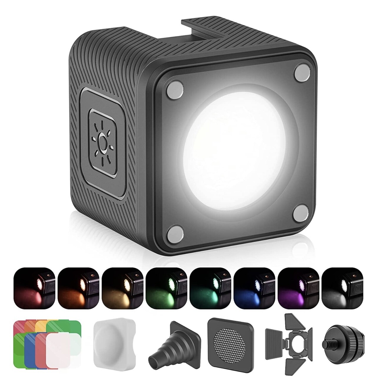 ULANZI LED Video Light Waterproof IP68 Camera Lighting Kit Mini Cube with 8 Color Gel Filters