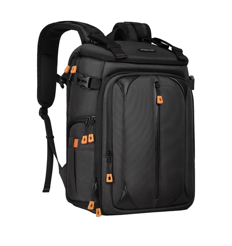 MOSISO Camera Backpack, DSLR/SLR/Mirrorless Photography Camera Bag Vertical Pocket Top Straps with Tripod Holder&amp;Rain Cover