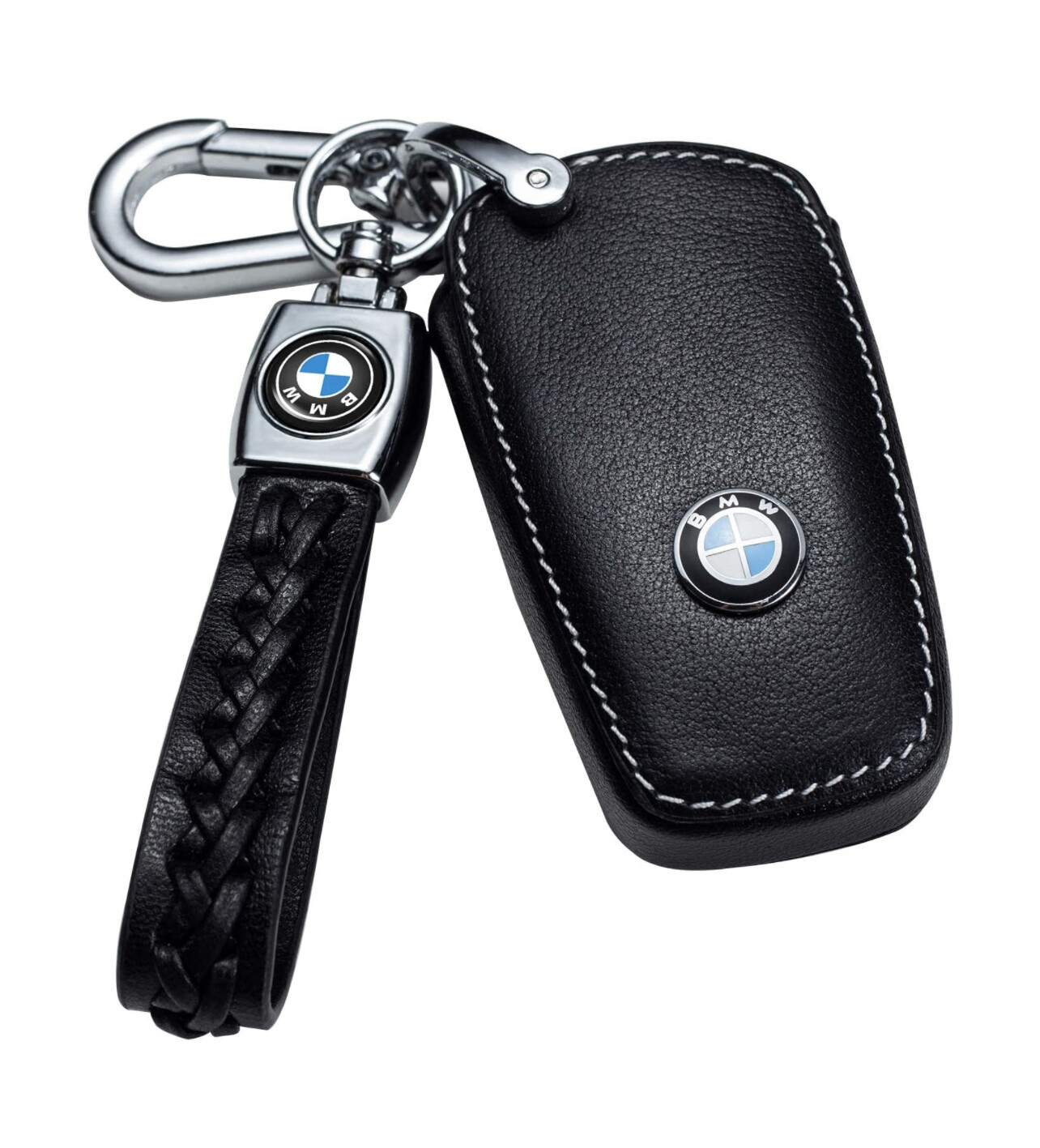 Funda con llavero de cuero para llave BMW