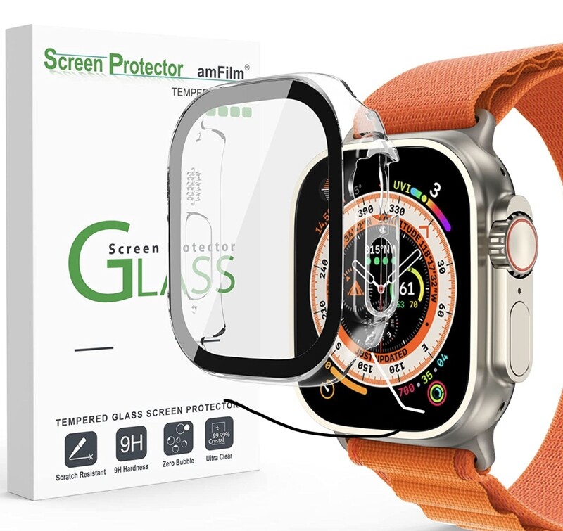 Case with Built-in Tempered Glass Screen Protector for Apple Watch Ultra 2022 (49mm)