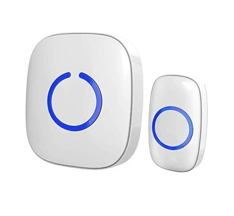 SadoTech Timbre inalámbrico - 1 timbre de puerta y 1 receptor de timbre enchufable, funciona con baterias