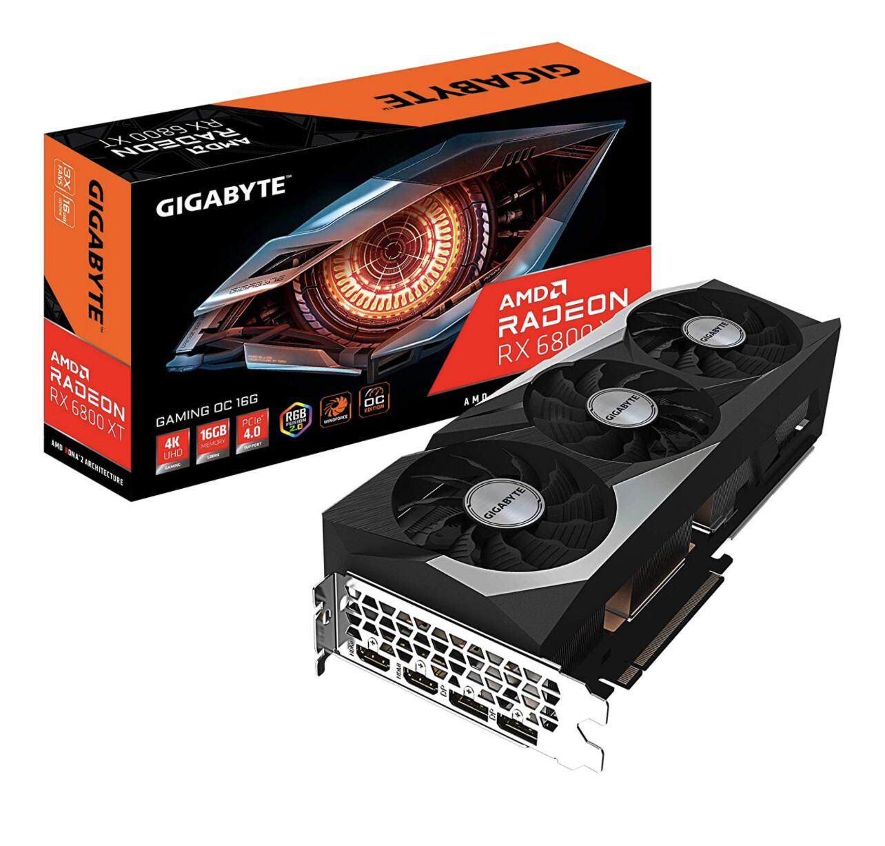 GIGABYTE AMD Radeon RX 6800 XT Gaming OC 16G Graphics Card, 16GB of GDDR6 Memory