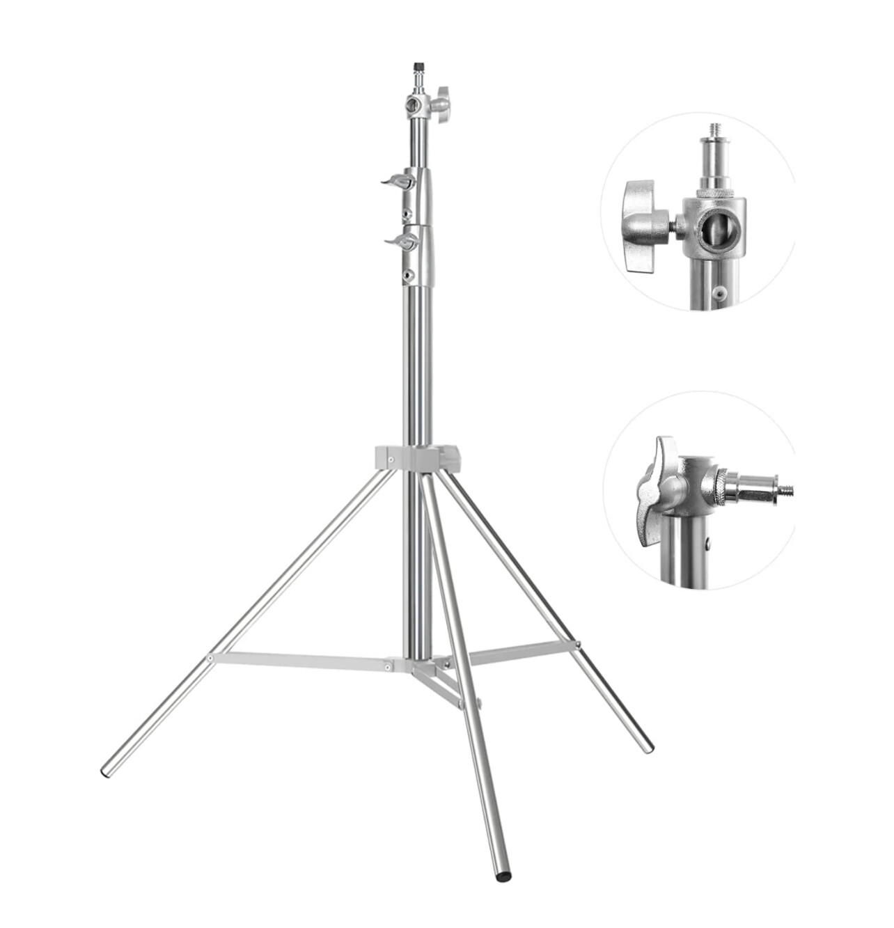 Soporte de luz de alta resistencia para Fotografía de Acero inoxidable 110 pulgadas