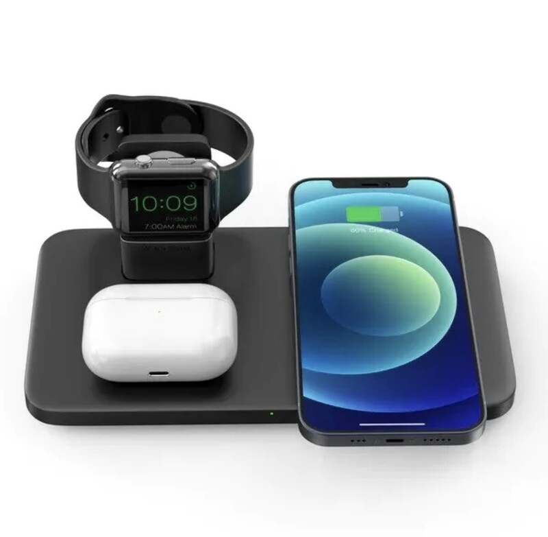 Seneo 3 In 1 QI Wireless Charging Pad Charger Station