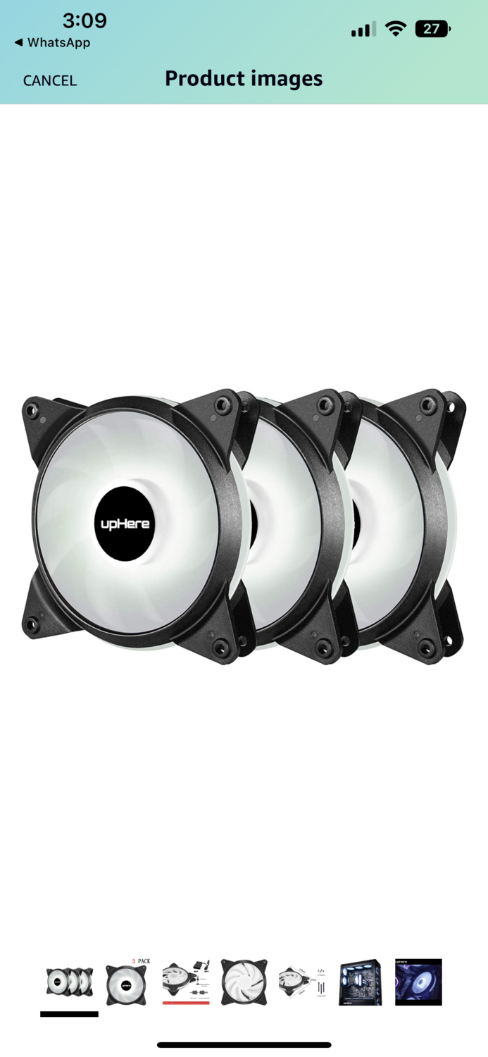 Ventiladores 120mm 3-Pack, 3-Pin LED Blanco para PC