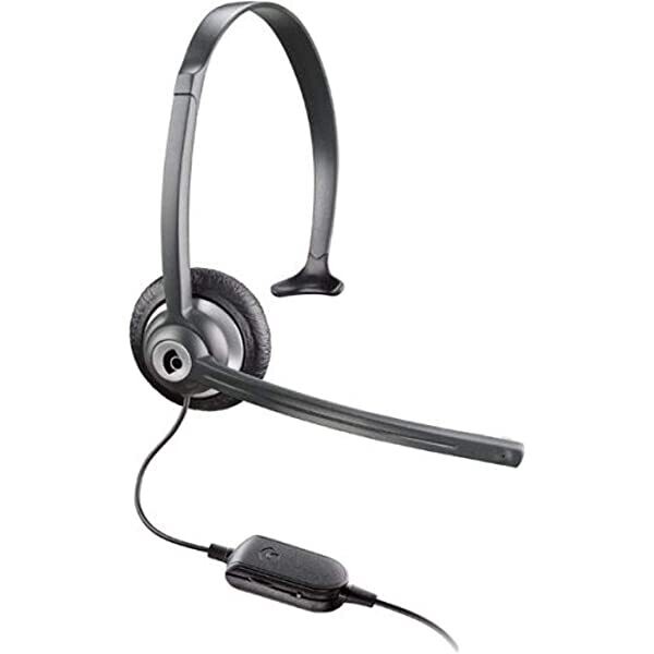 Plantronics 649466 M214c Noise-Canceling Phone Headset Over-The-Head Black