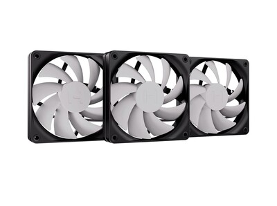 HYTE Flow FA12 Ventilador Triple (120mm), Ventilador PWM de Alto Rendimiento, 1500 RPM, 4-PIN