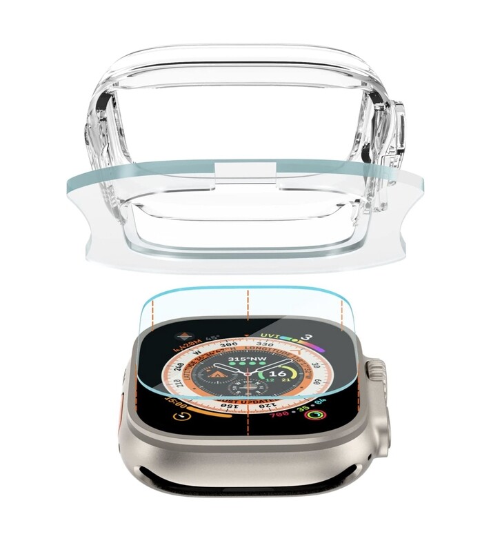 Protector de pantalla y funda para Apple Watch Ultra 49mm con herramientas de alineación