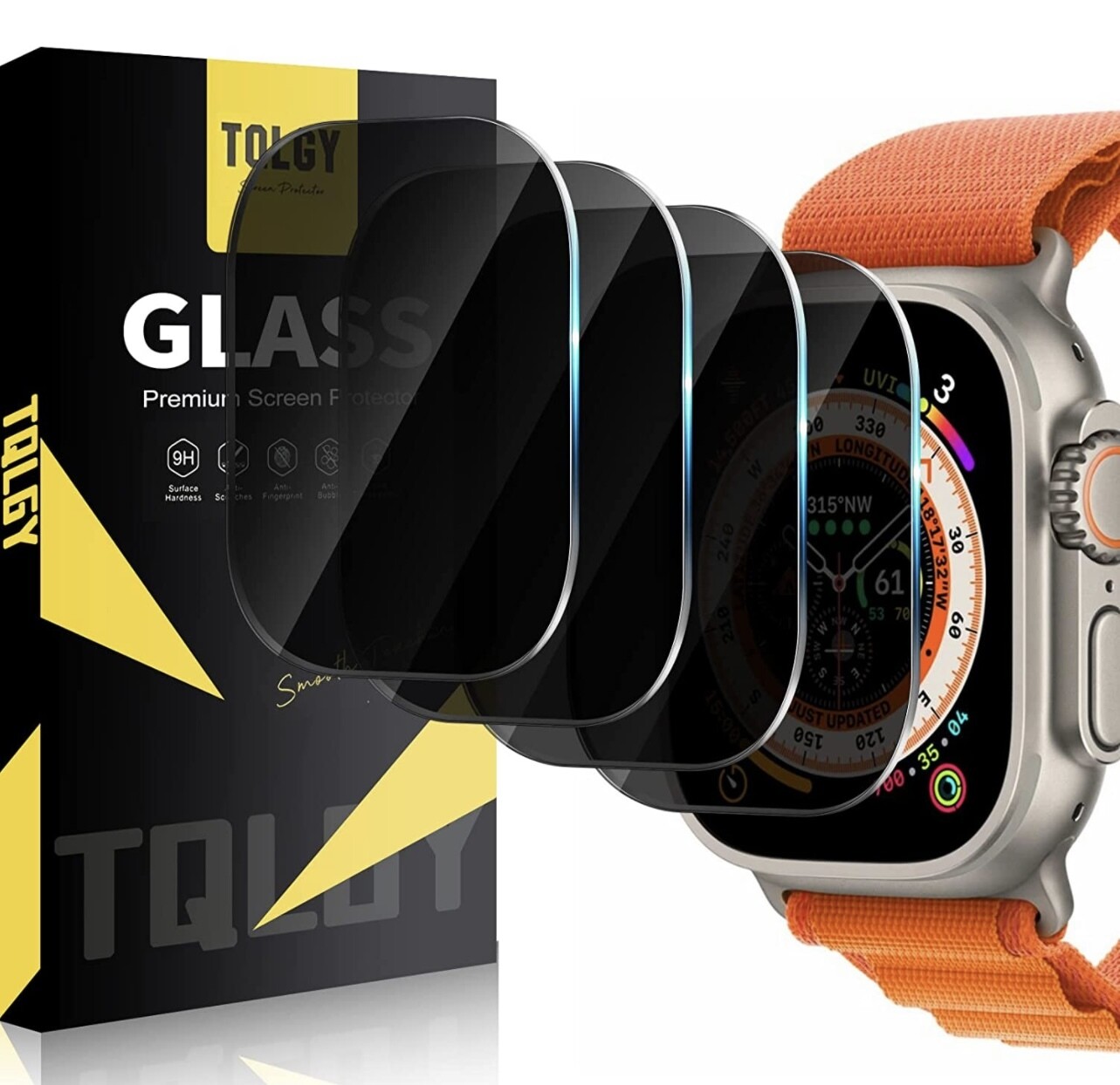 4 Protectores de pantalla de privacidad para Apple Watch Ultra 49mm 2022
