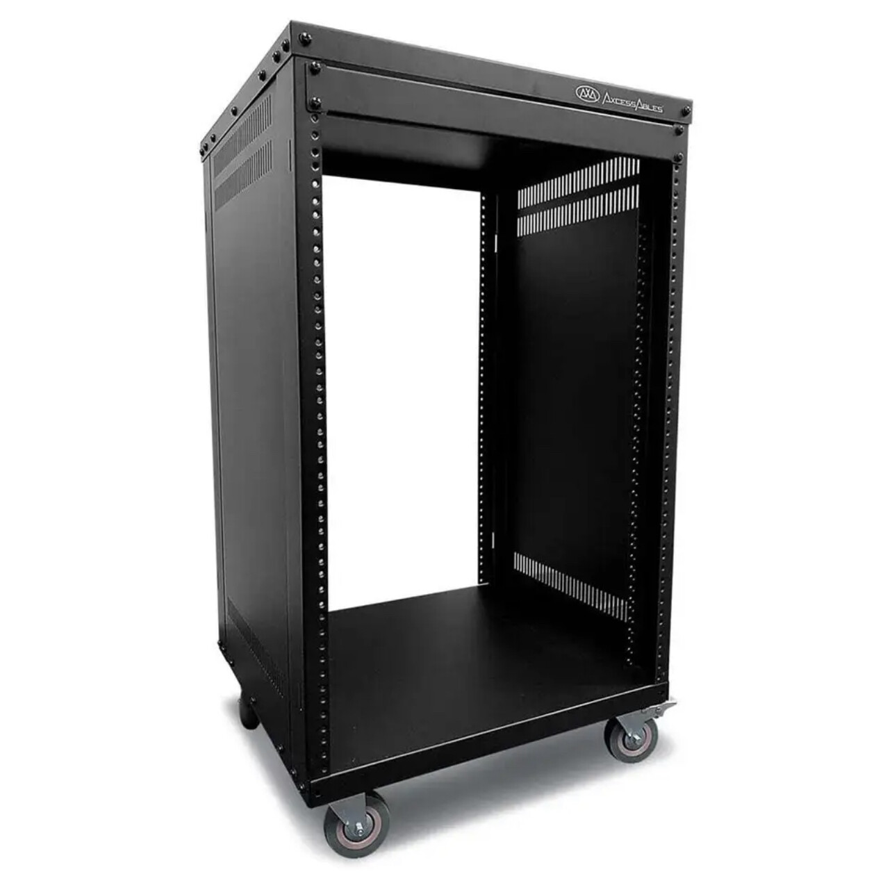 RK 16U Universal Portable Equipment Rolling Cabinet Rack by AxcessAbles, Usado en buen estado