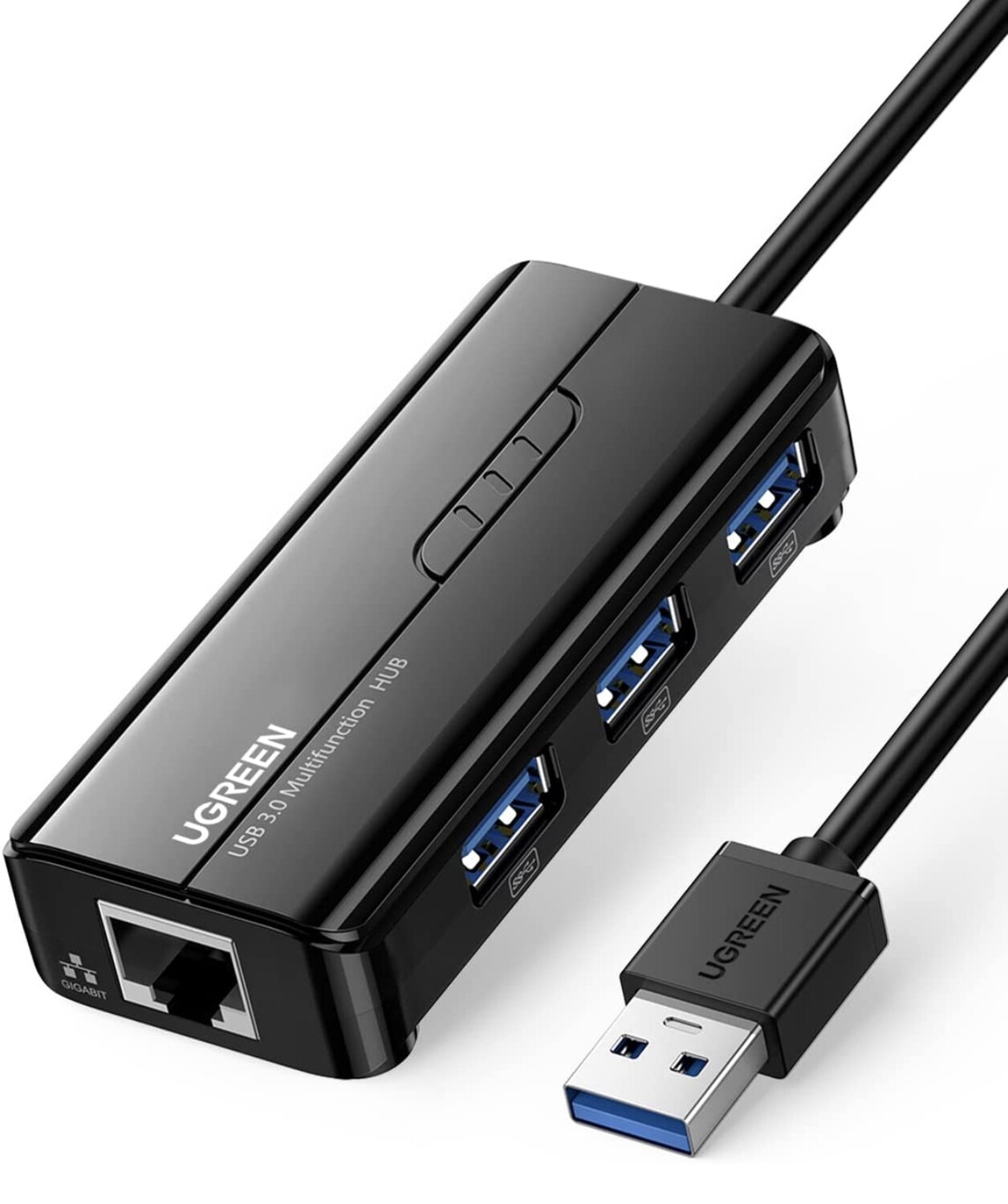 UGREEN USB 3.0 Hub Adaptador Ethernet 10 100 1000 Gigabit Convertidor de Red con 3 Puertos USB 3.0 Hub