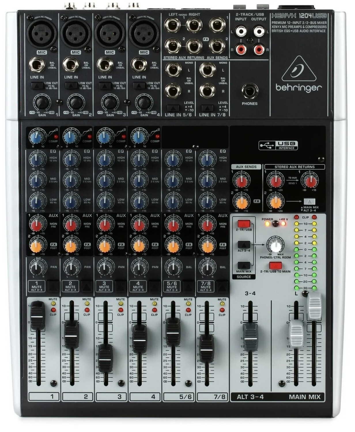 Behringer Xenyx 1204usb 12 Channel Usb Mixer Behringer Xenyx 1204USB Mixer with USB
