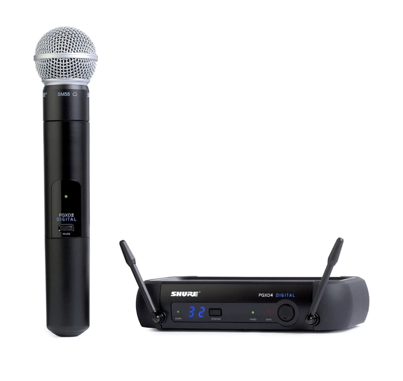 Sistema inalámbrico digital de mano PGXD24/SM58-X8 de Shure con micrófono vocal SM58