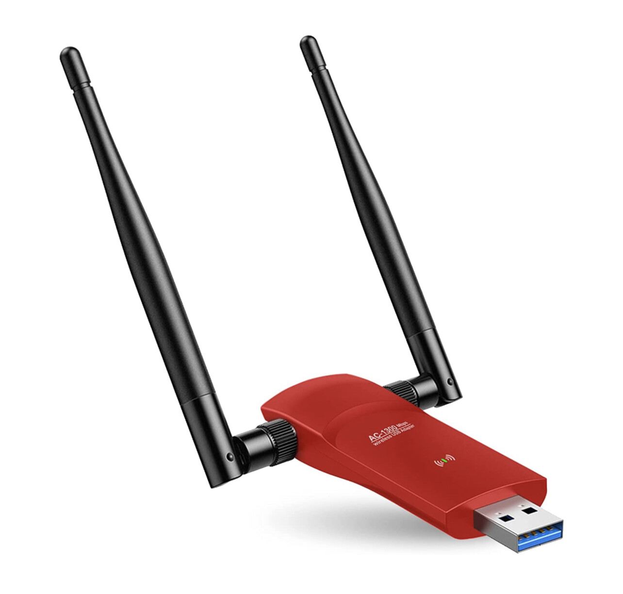 L-Link Adaptador WiFi USB AC1300Mbps 3.0 Conexión rápida para PC de sobremesa y portátil con 2.4GHz, 5GHz High Gain Dual Band 5dBi Antena