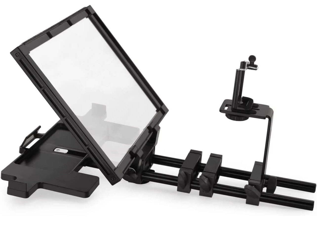 FILMCITY Easy Teleprompter Professional Portable Adjustable for Tablet/Tab/Smartphone/DSLR Video Camera