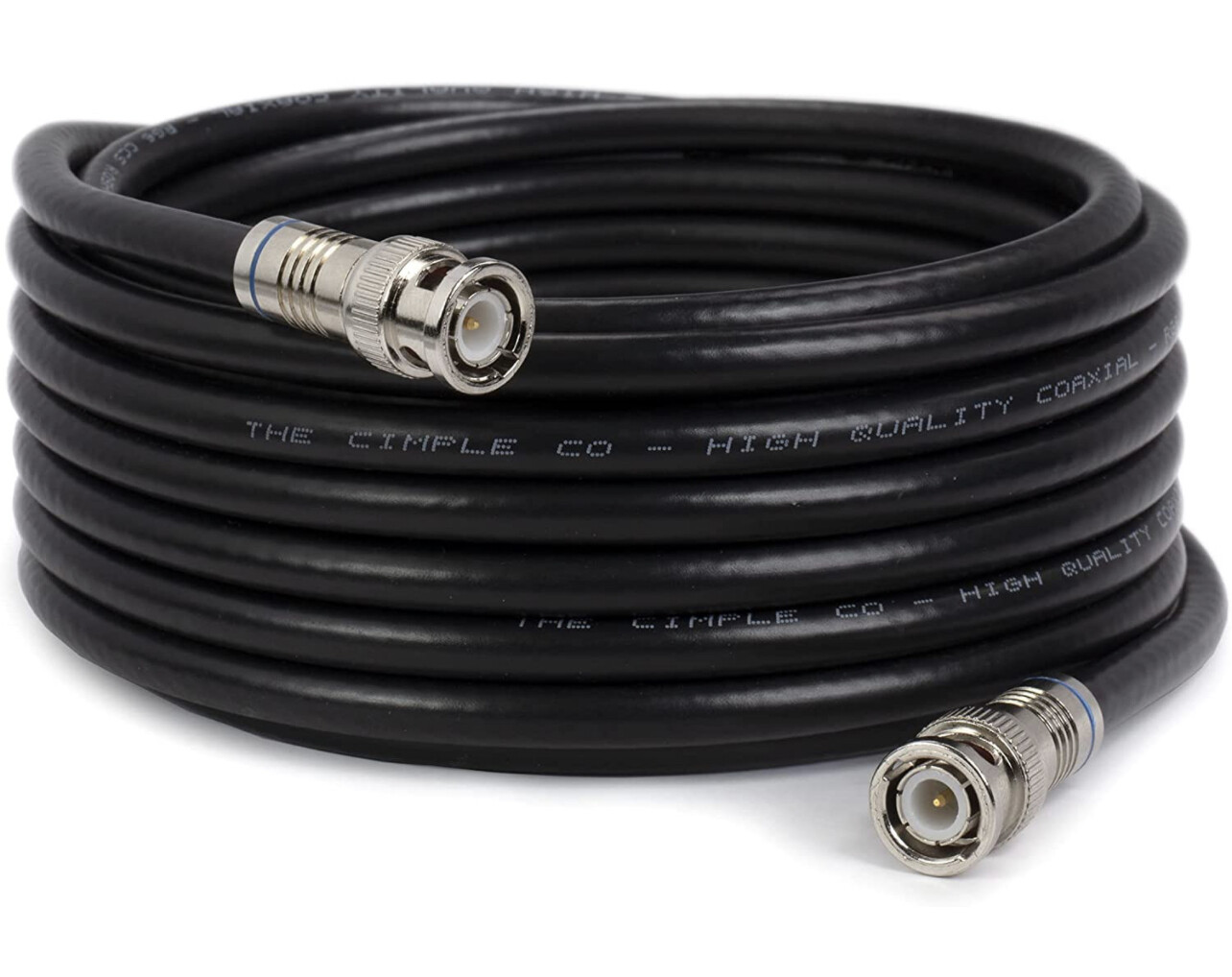 Cable BNC, Negro RG6 HD-SDI y SDI Cable (con dos conexiones BNC macho) - 75 Ohm, de grado profesional, cable de baja pérdida, Diferentes Tamaños