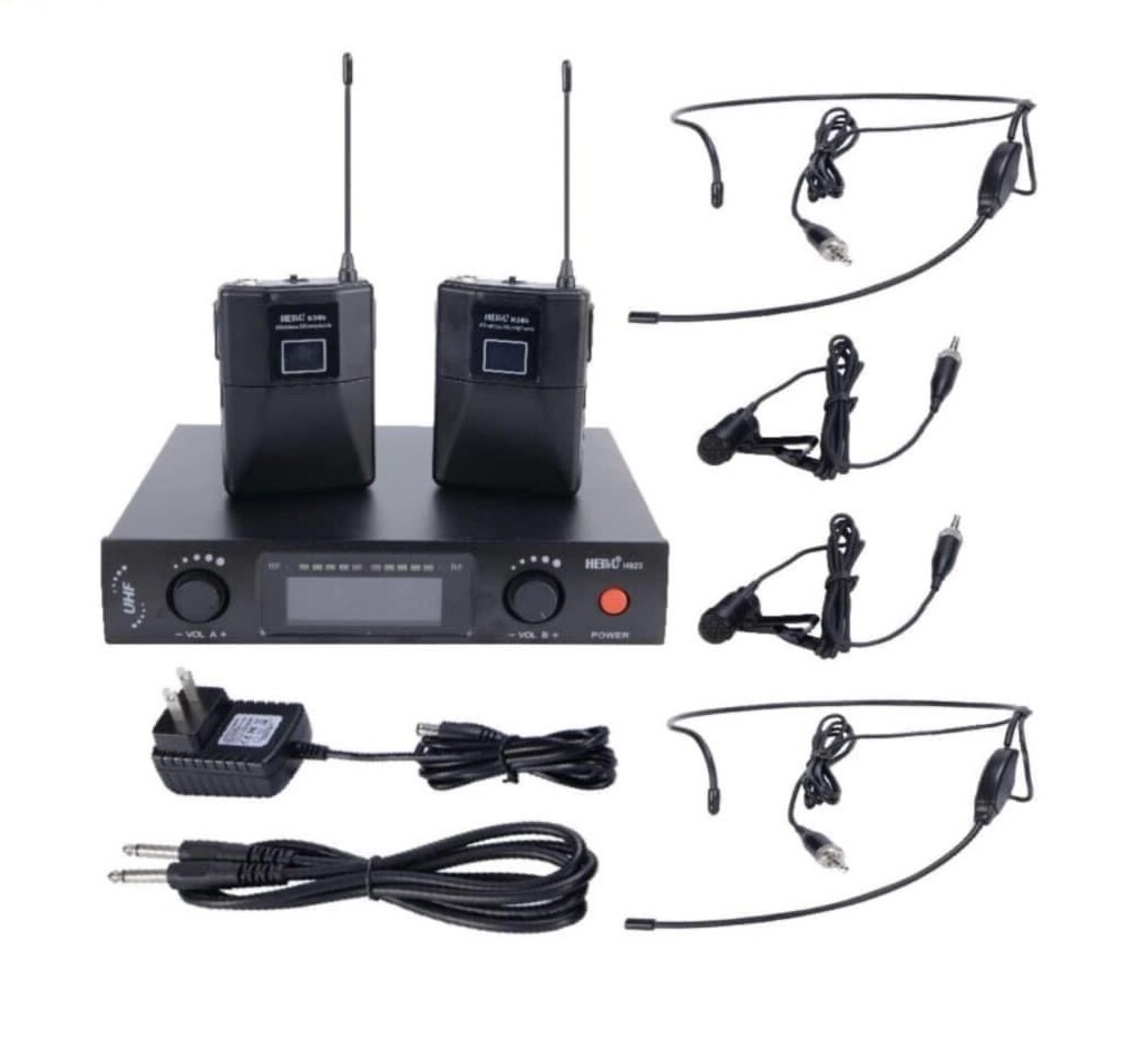 HEIMU 923 Handheld Wireless Microphone (2 Bodypacks)