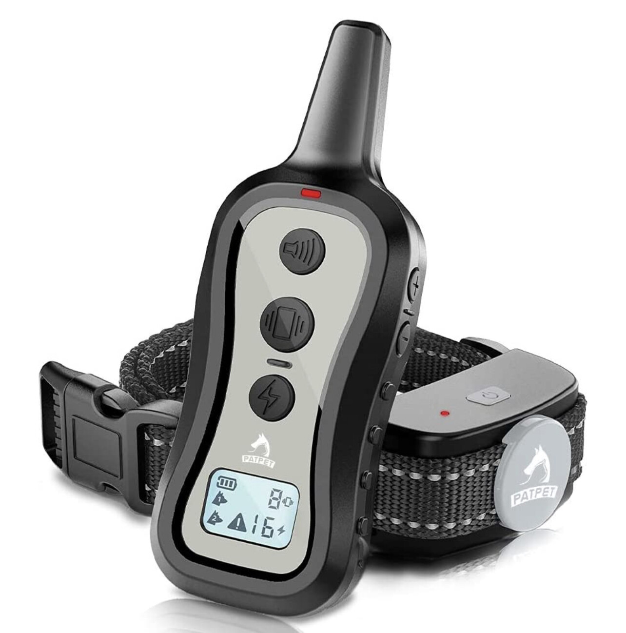 PATPET Collar de entrenamiento para perros Collar de choque para perros con control remoto - 3 modos de entrenamiento, pitido, vibración y choque, hasta 1000 pies