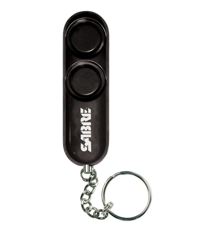 Alarma personal SABRE con llavero, alarma de 120 dB, audible hasta 390 metros (1280 pies), funcionamiento sencillo