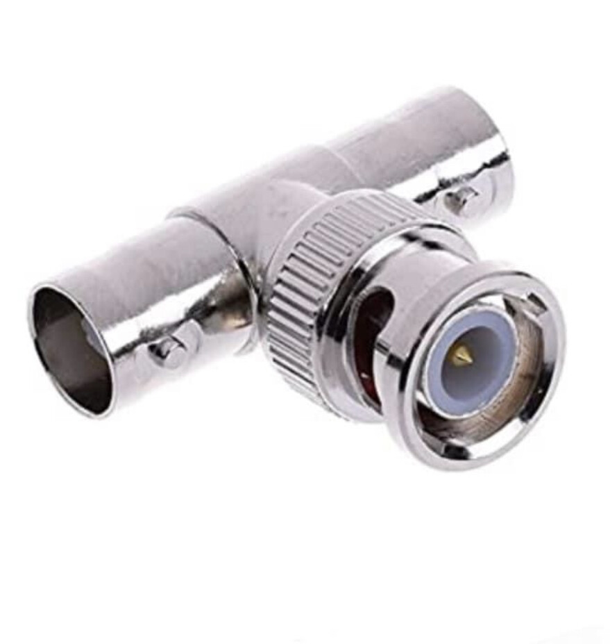 Ultra Clarity Cables BNC Splitter BNC Macho Conector a BNC Doble Hembra (T-Shape) Adaptador, para CCTV