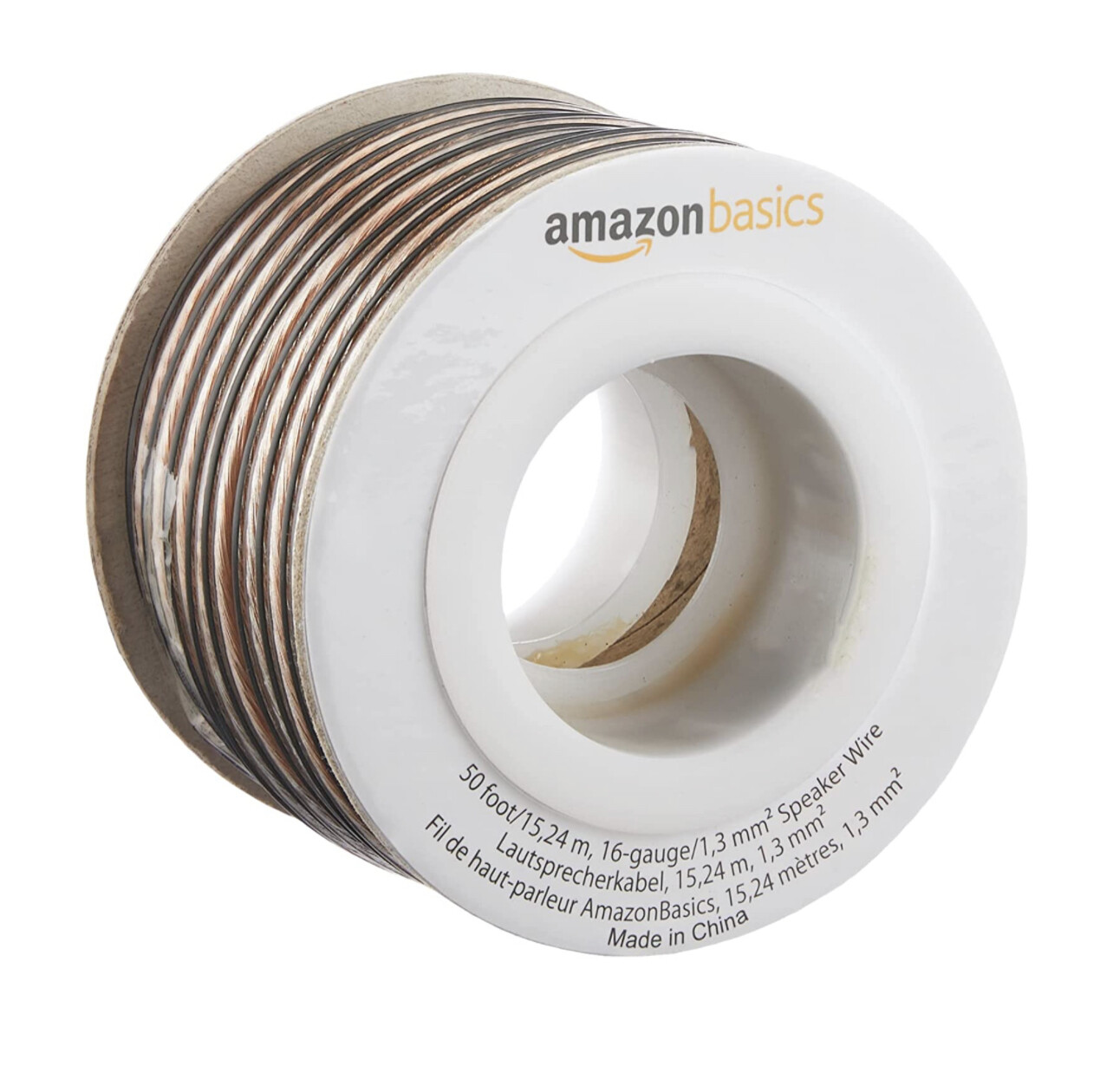 Amazon Basics Cable de altavoz de calibre 16, 50 pies