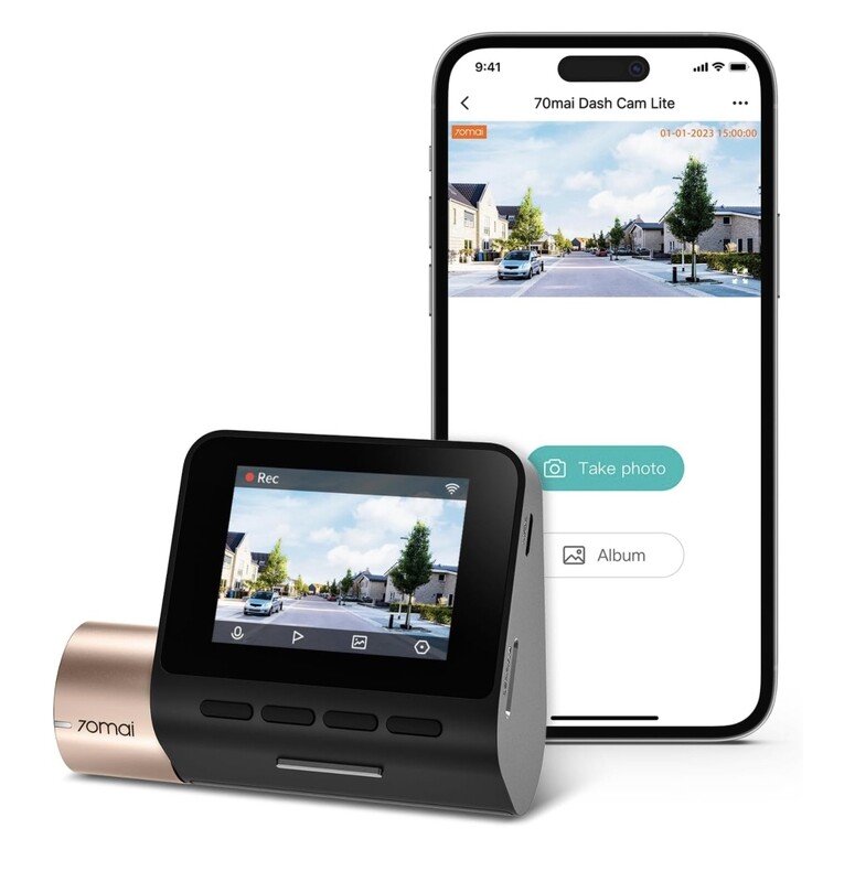 70mai Dash Cam Lite, 1080P Full HD, cámara de tablero inteligente para automóviles, Sony IMX307, sensor G incorporado, FOV de gran angular de 130 °, WDR, visión nocturna, grabación en bucle