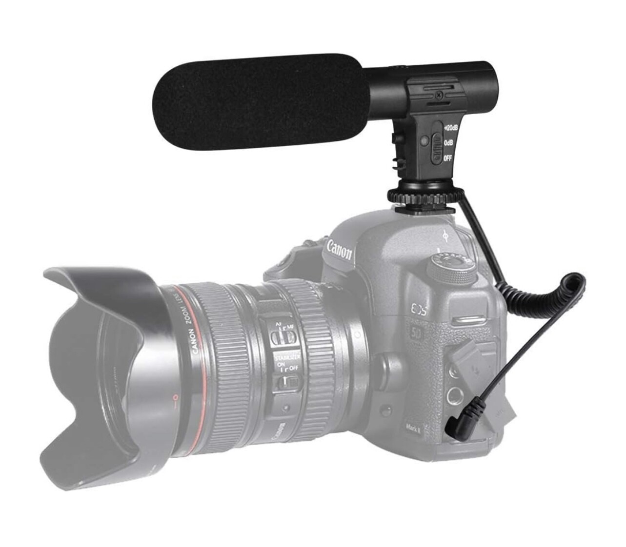 BoxCave Micrófono de cámara Micrófono de vídeo para cámaras Canon, Sony, Nikon, DSLR