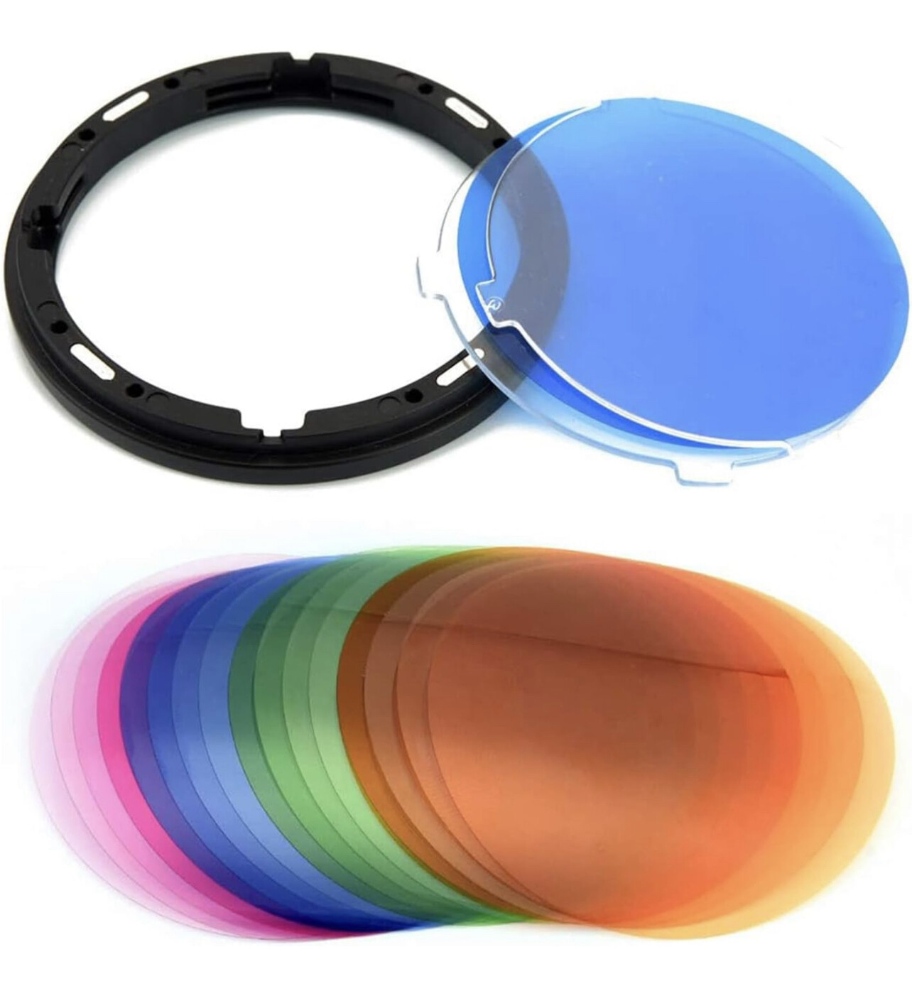 Godox AK-R16 Placa difusora con gel de ajuste de temperatura de color V11T para Godox V1-C, V1-N, V1-S Speedlite, AD200, AD200PRO con cabezal de flash H200R (16 colores, 32 piezas)