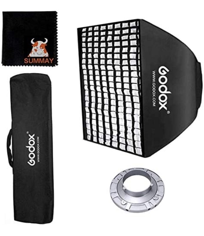 GODOX 24 x 24 pulgadas / 60 x 60 cm Studio Flash Honeycomb Grid Softbox con bolsa de transporte para Bowens Mount Flash Speedlites