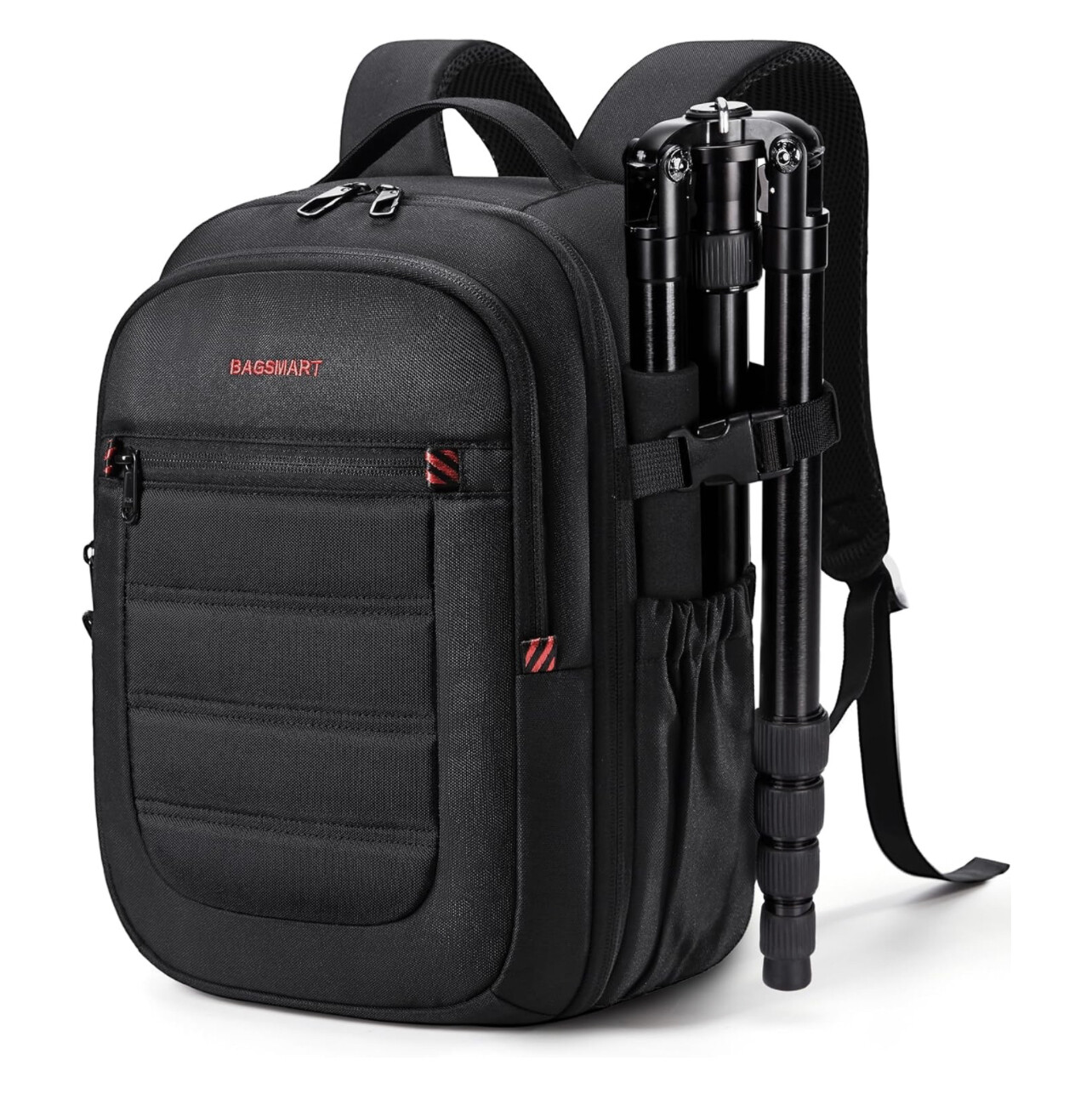 BAGSMART Mochila para cámara, Mochilas para cámara DSLR SLR para fotógrafos, Se Adapta a computadora portátil de 13,3&quot;, Bolsa pequeña para cámara Impermeable/antirrobo con Cubierta para Lluvia y Sopor