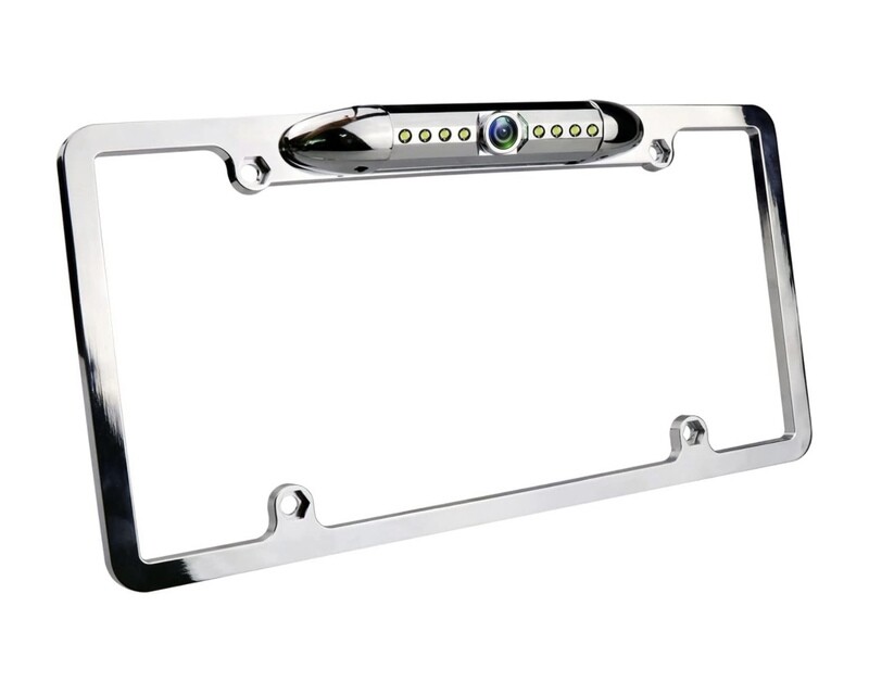 Cámara de retroceso para matrícula, cámara con ángulo de visión de 170°, cámara de marcha atrás universal para coche, resistente al agua, 8 LED de visión nocturna