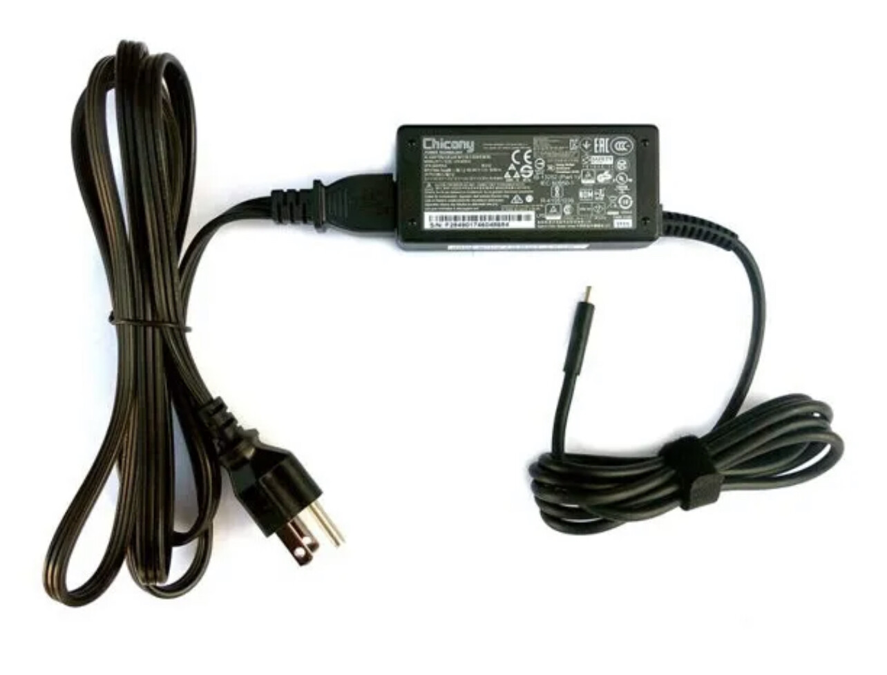 Cargador Chicony original para Chromebook Acer R753T / R851TN USB-C de 20 V, 2,25 A, 45 W