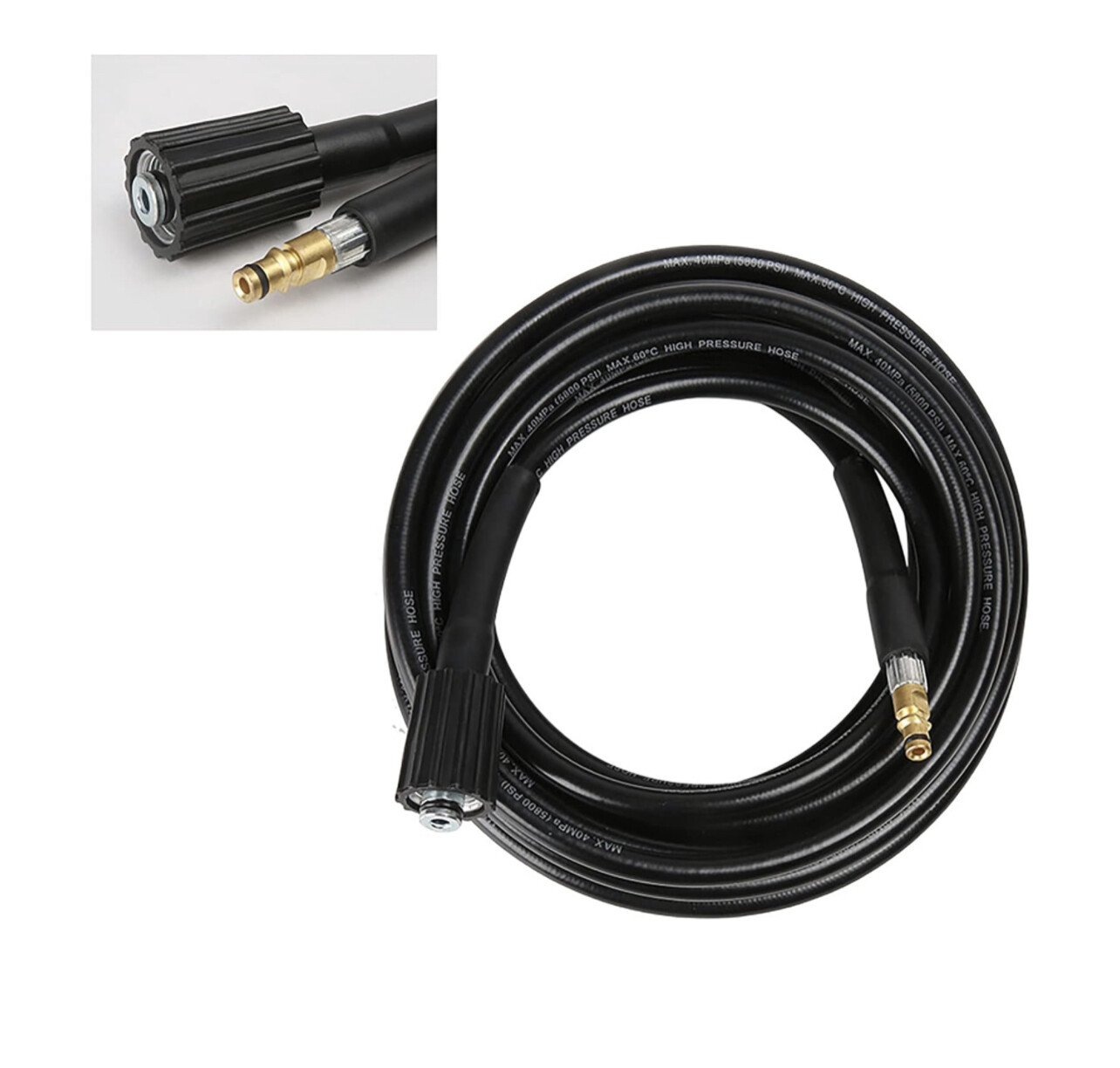 DRAMLOR Mangueras de lavado a presión de 50 pies, manguera resistente y resistente al desgaste para Karcher K2, 3, 4