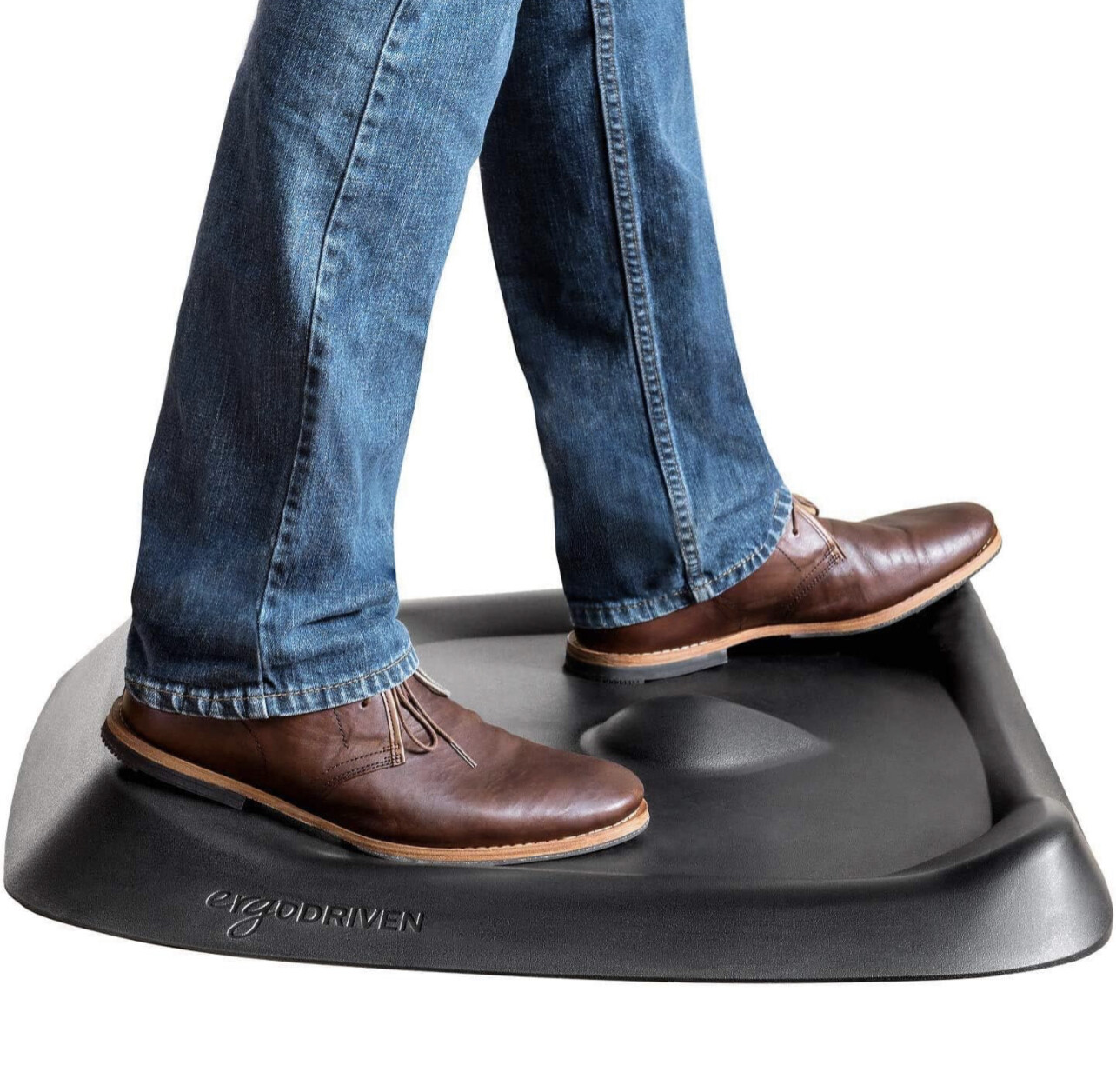 Alfombra Topo Comfort de Ergodriven | La alfombrilla antifatiga original para escritorio no plano con terreno calculado, Color azul