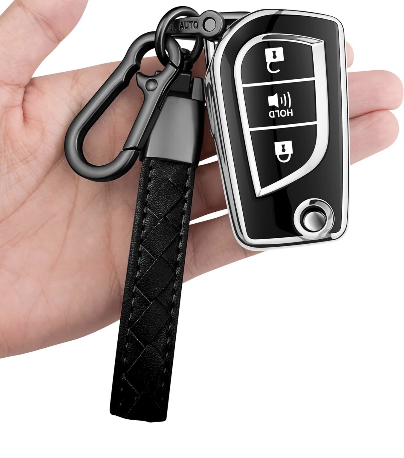 Funda para llavero Toyota con llavero, funda suave para llave con protección completa