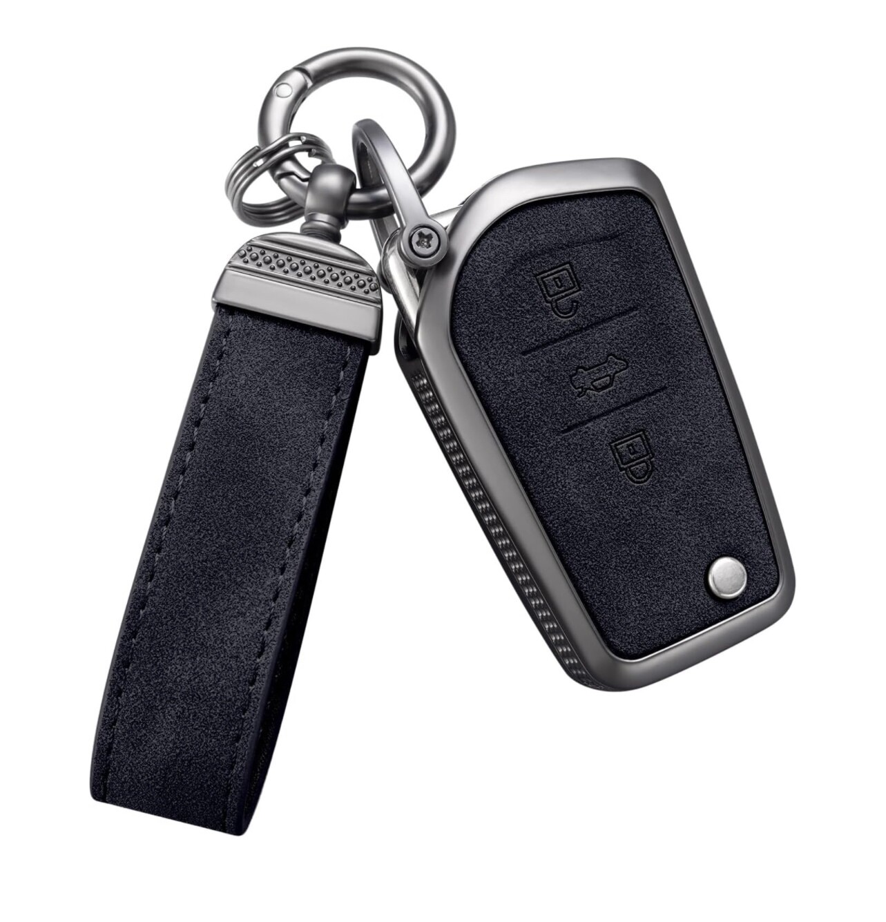 Funda para llavero Toyota con protector de funda para llave de cuero con llavero