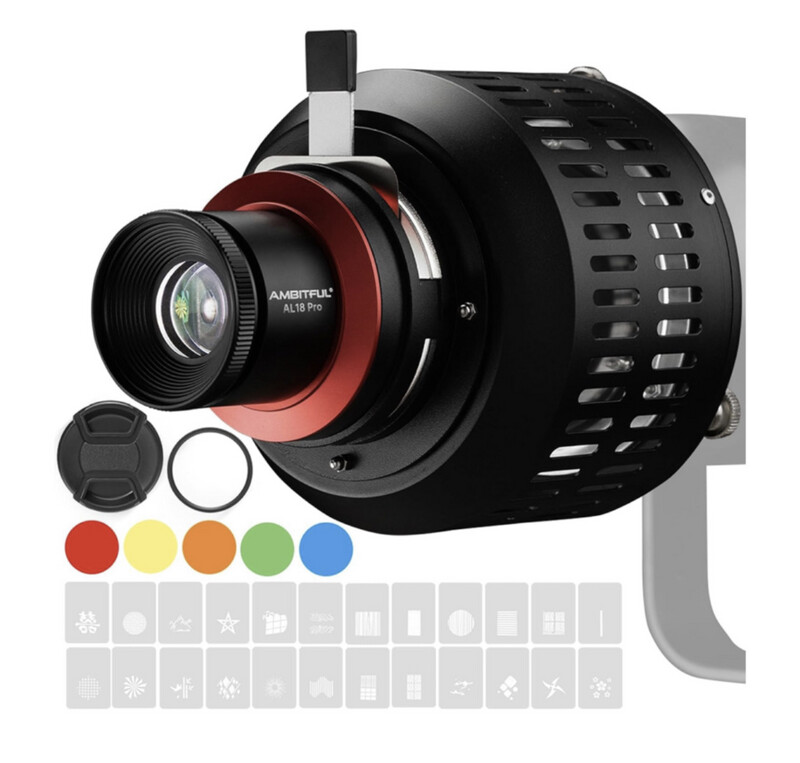 AMBITFUL AL-18 Pro Bowens Mount Kit de Snoot cónico con lente de 50 mm, estudio de luz con forma de modelado de videoartistas