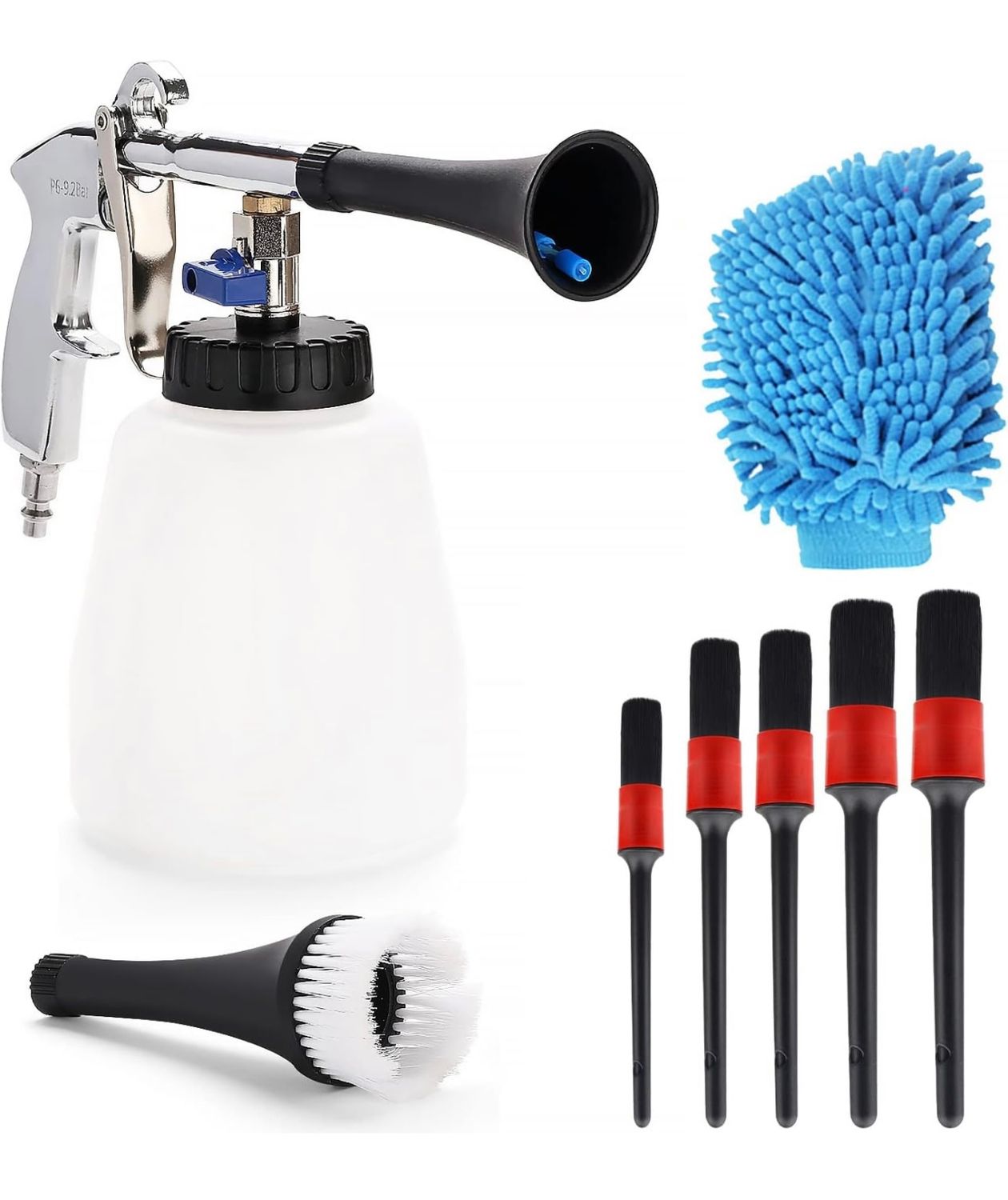 CPROSP Tornado Black Pistola de limpieza de automóviles, pistola de limpieza de automóviles de alta presión Jet Cleaner Interior