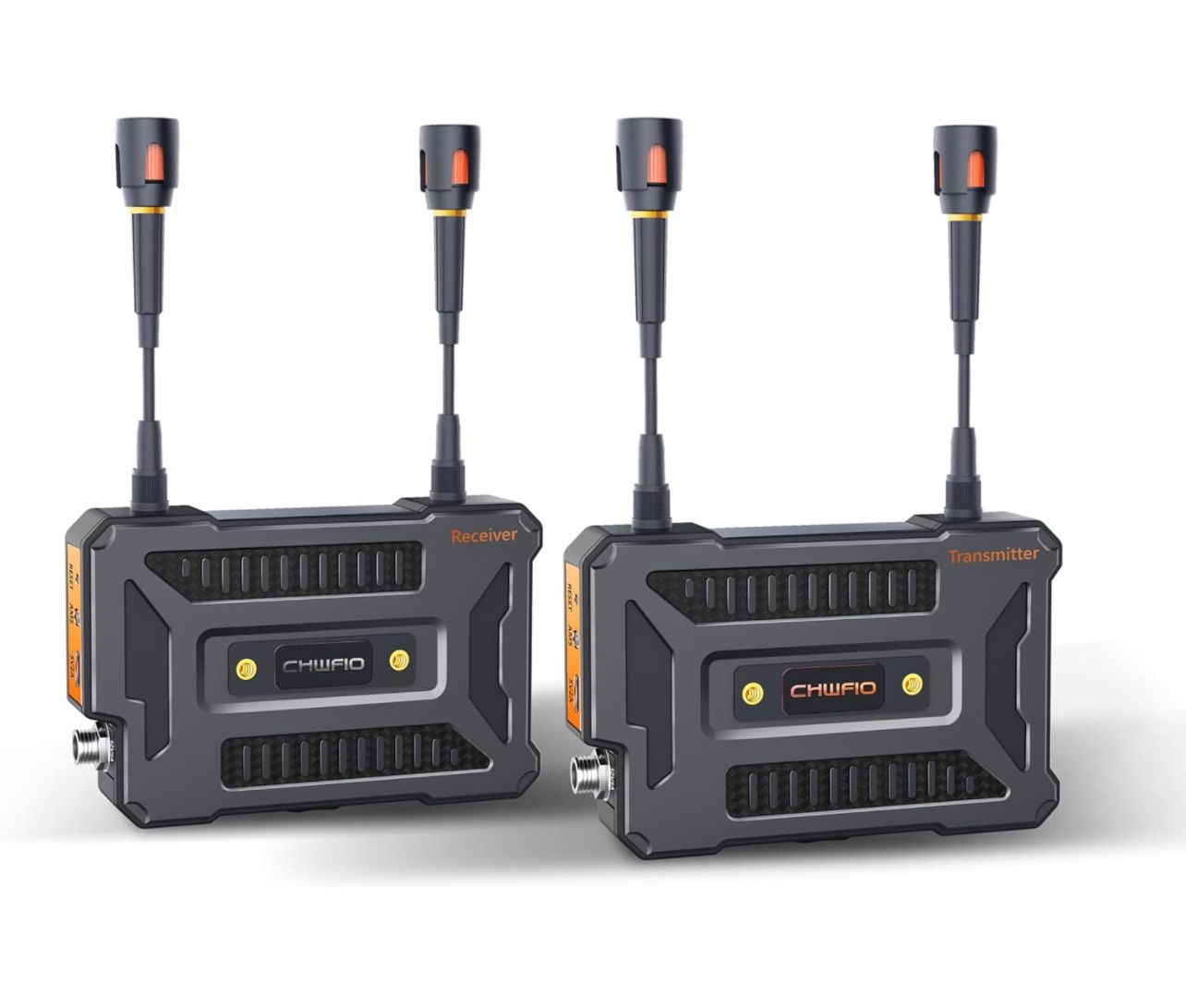 Transmisor y Receptor de Video Inalámbrico, 1110FT/338M de Largo Alcance, Baja Latencia 0.05S, Sistema de Transmisión de Video HDMI 1080P, Banda Dual 2.4G/5G, Fuente de Alimentación de 3 Vías, Plug &amp;