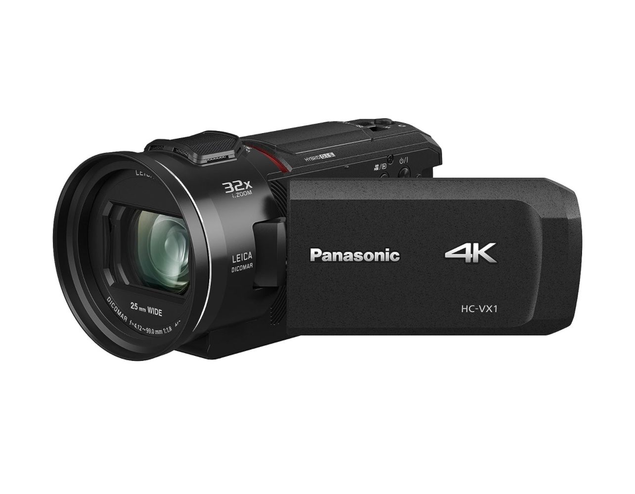 Videocámara Panasonic PANASONIC HC-VX1 4K, lente LEICA DICOMAR 24X, sensor BSI de 1/2,5&quot;, tres sistemas estabilizadores O.I.S., modo HDR, captura inalámbrica multicámara