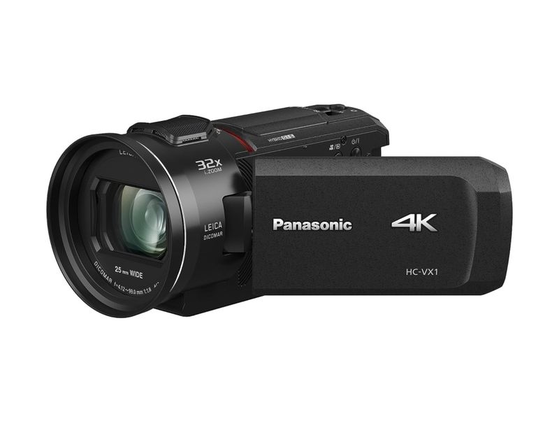 Videocámara Panasonic PANASONIC HC-VX1 4K, lente LEICA DICOMAR 24X, sensor BSI de 1/2,5&quot;, tres sistemas estabilizadores O.I.S., modo HDR, captura inalámbrica multicámara