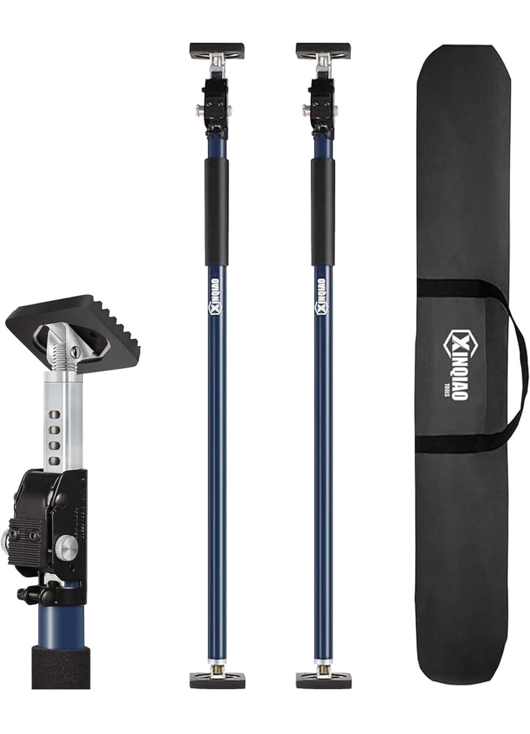 Poste de soporte ajustable, varilla de soporte de acero premium con capacidad de 154 lb, 63&quot; a 114.2&quot;