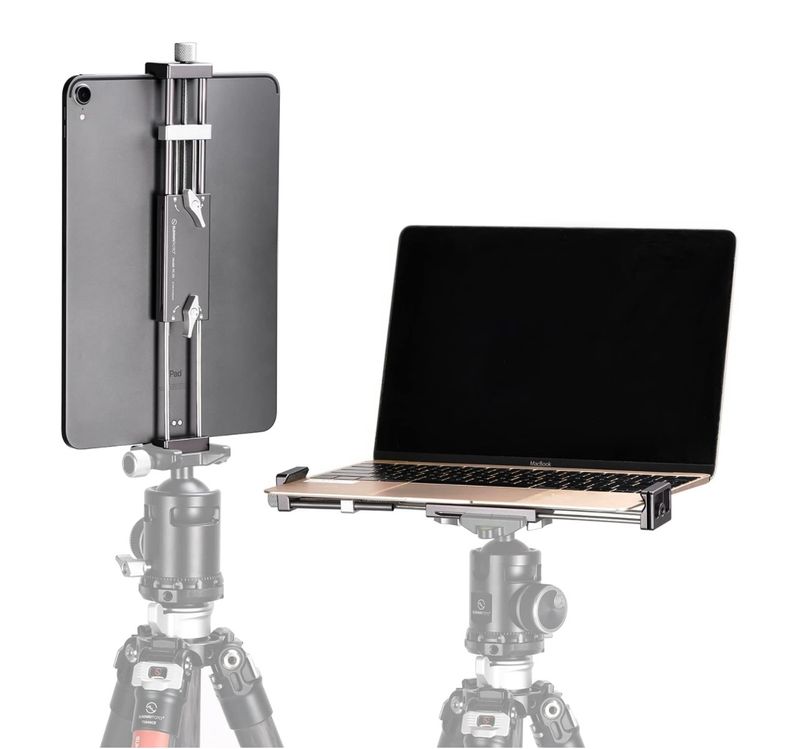 SUNWAYFOTO PC-03 Soporte para tableta y portátil, soporte para teléfono inteligente, trípode, accesorios para Ipad Pro, soporte Universal Arca Swiss