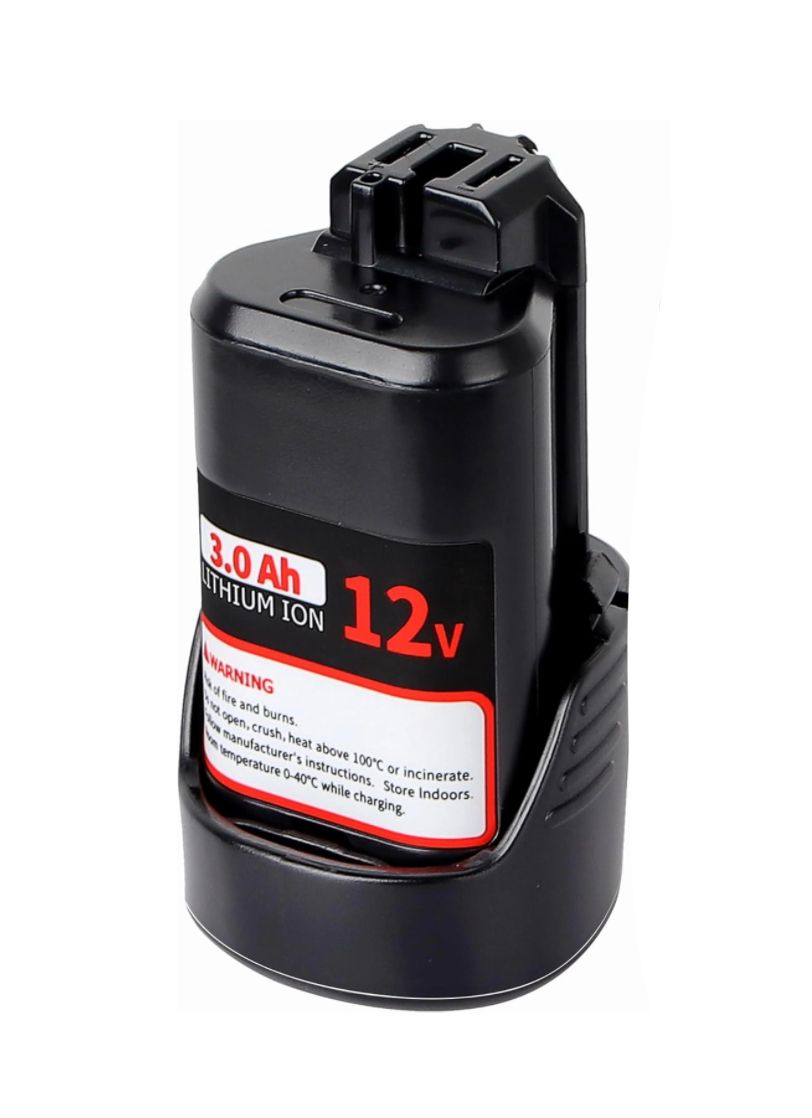 Batería de repuesto de 3,0 Ah para baterías Bosch de 12 V BAT414, compatible con herramientas de iones de litio Bosch de 12 V máx.