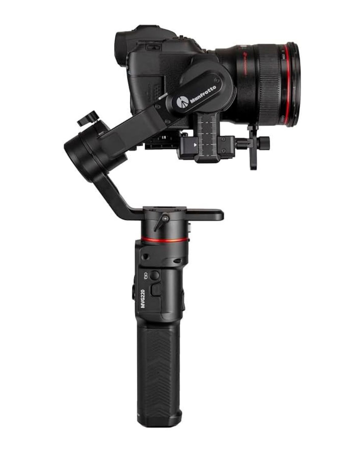 Manfrotto MVG220, Estabilizador de cardán profesional portátil de 3 ejes para cámaras sin espejo y réflex, flexible, soporta hasta 4,85 libras