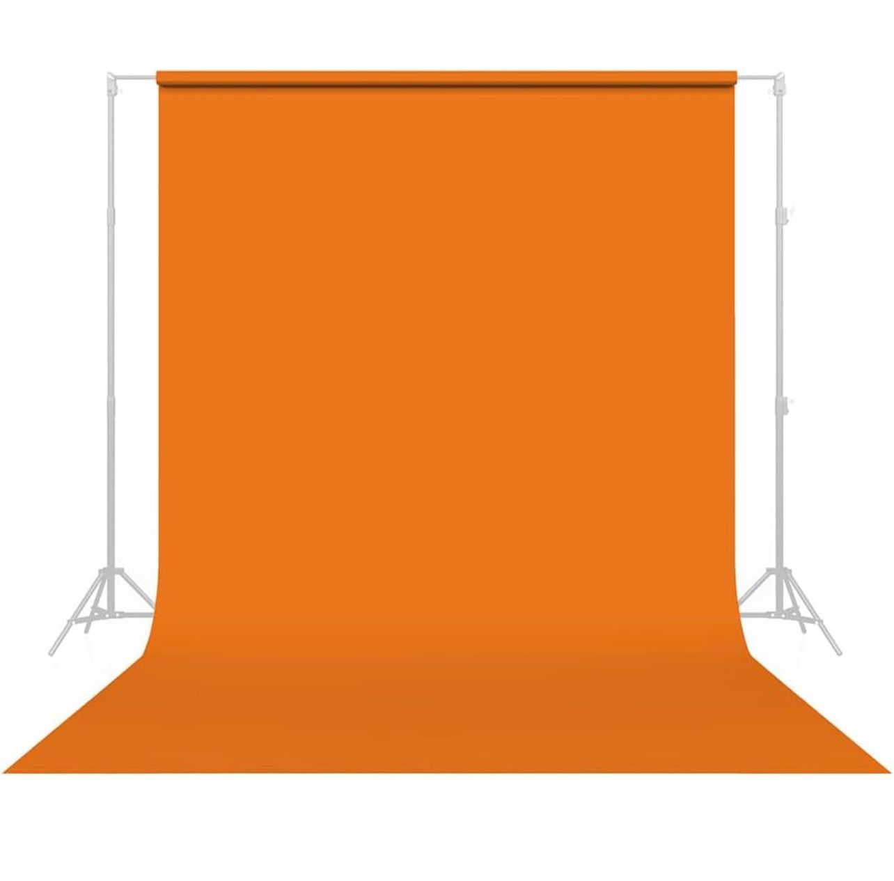 Fondo fotográfico de papel sin costuras Savage, color #24 naranja, tamaño 107 pulgadas de ancho x 36 pies de largó