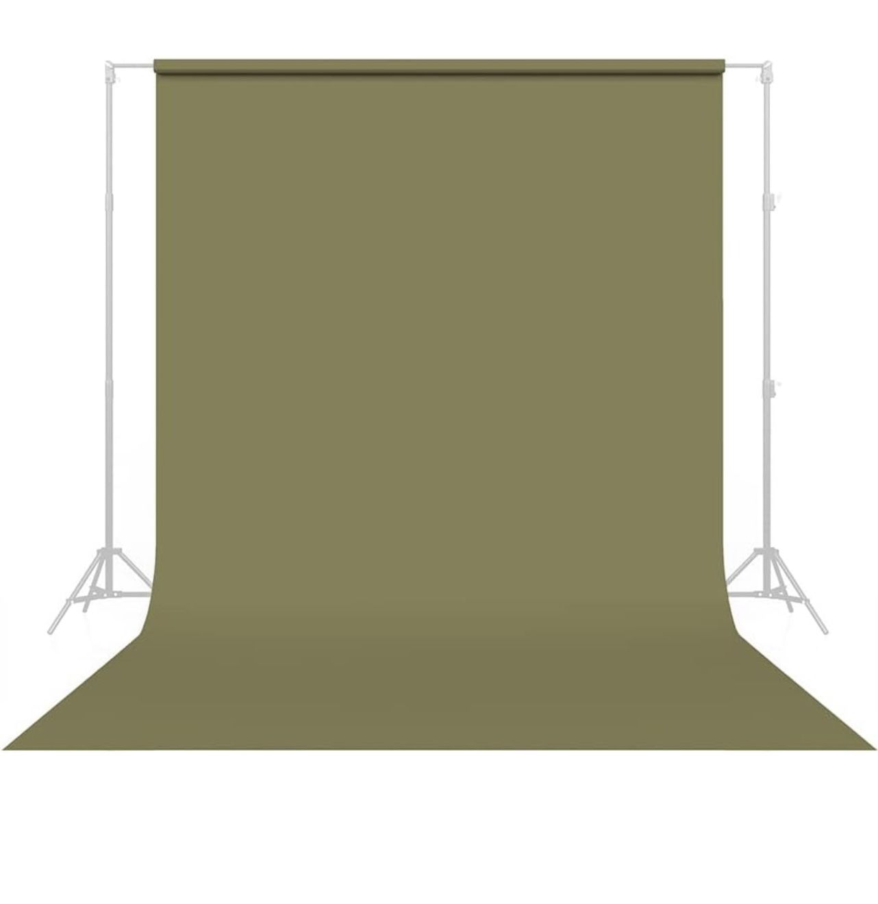Fondo fotográfico de papel sin costuras Savage, color #34 verde oliva, tamaño 107 pulgadas de ancho x 36 pies de largo